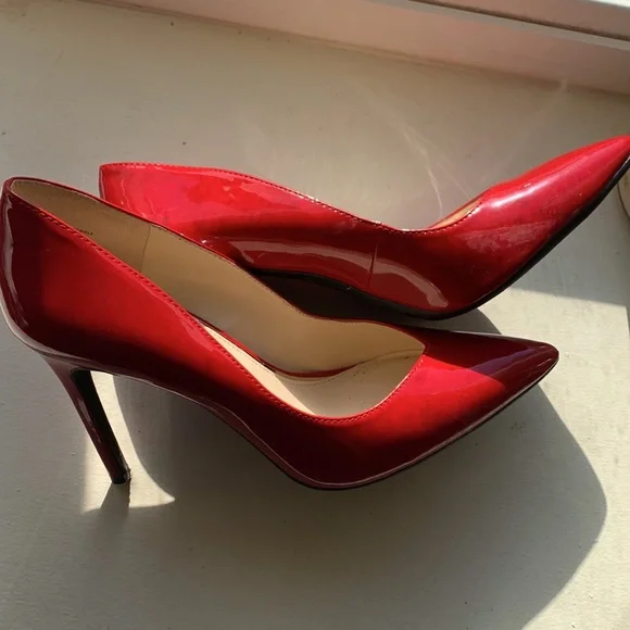 Bright Red Jessica Simpson High Heels - Picture 4 of 7